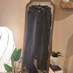 LEVI’S High Waisted Faded Black Denim Jeans